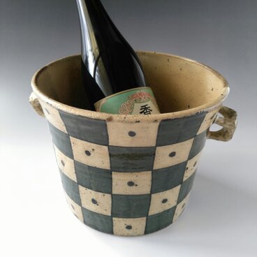 市松柄のワインクーラー