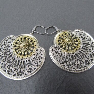 銀製 唐草ピアス・イヤリング PY-7-K