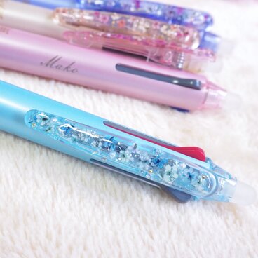 【名入れ可能】お花ボールペン/3色/フリクション/ハーバリウム/押し花/キラキラ/デコ/デコレーション