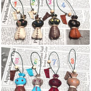 送料無料【幸せのフェリーチャ(Felica)】mini＊レザーチャーム＆マスコット(1体)