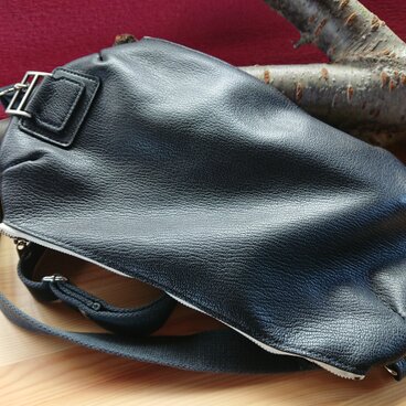 【一点製作／販売終了】＊受注生産＊　ボディバッグ／後付行李風　山羊革（ゴート）