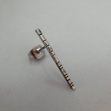 SILVERストライプピアス no.2