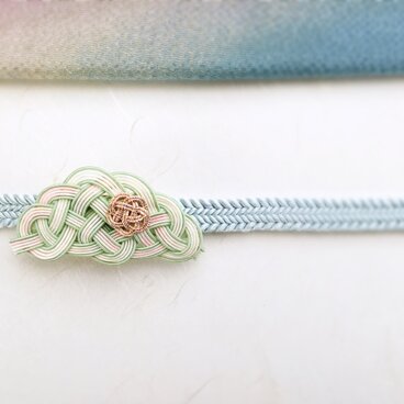 水引花帯留め（虹）