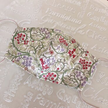 夏用♪涼感♪綿100%ローン素材の北欧柄立体マスク