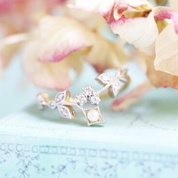 18K Swedish Garden - 花輪のティアラリング