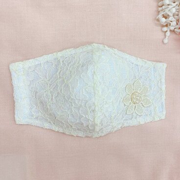 接触冷感　夏レースマスク