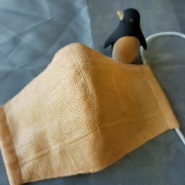 完売しました。②【高級米沢織リネン生地使用】送料無料　おしゃれ立体マスク