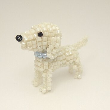 ラブラドールレトリーバー・ビーズ（ストラップ/ブローチを選択）