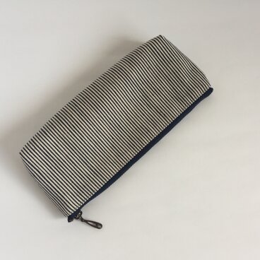 ペンケース ヒッコリーデニム    ファスナーペンケース