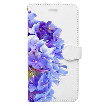 紫陽花のスマホケース手帳型