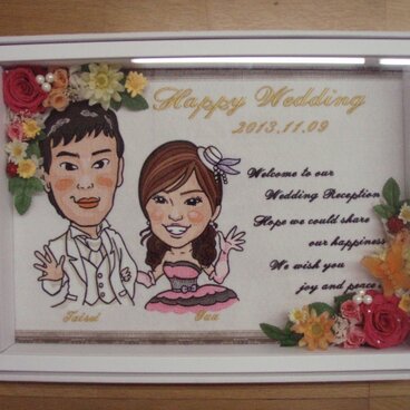 似顔絵ウェルカムボード