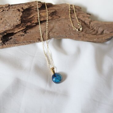 雑誌掲載【信楽焼】至高の蒼玉ネックレス　蒼玉シリーズ　陶器　伝統工芸