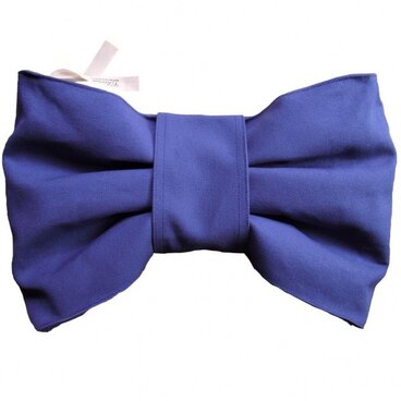 リボンクラッチバッグ／パープルブルー