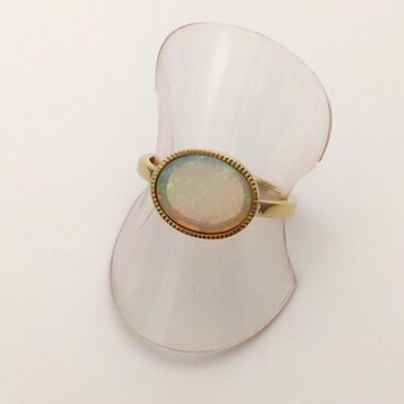 再販　K18YGオパールリング