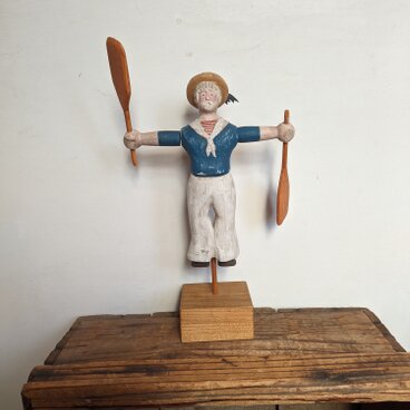 Whirligig sailorman(木彫り　風車の水兵さん)