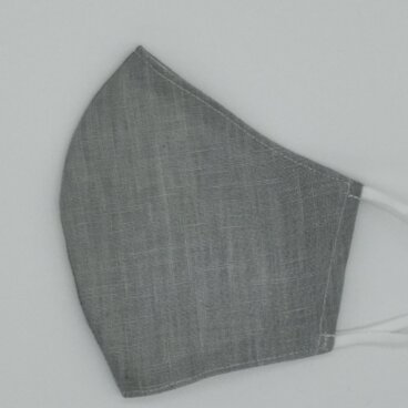 ゆったり大きめ男女兼用❁麻のマスク（調節ゴム・ポケット付き）