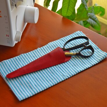 【全７色】レザーのはさみカバー　裁ちばさみ用