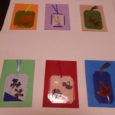 身近な植物のしおり＆しおりを使ったグリーティングカード