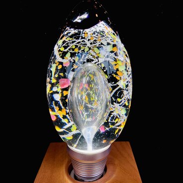 LED電球～きらり小玉～ 1013 & ヒノキ台座