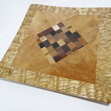 角盆B　寄木　プレート　角皿