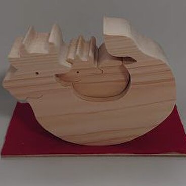 うしの親子　ゆらゆら　干支