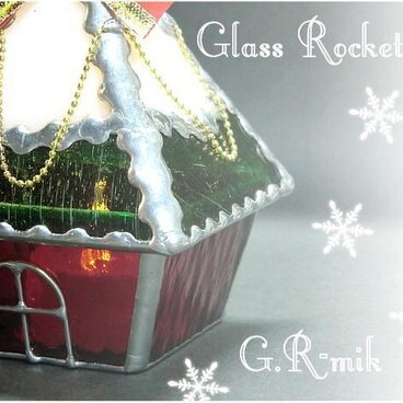 クリスマス　X'mas LEDキャンドル ステンドグラス ランプ ギフト