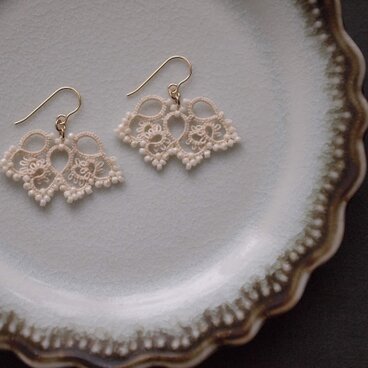 タティングレース　14kgf  moth (ecru) 受注制作