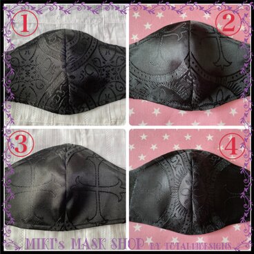 新作　おしゃれマスク　立体マスク　布マスク　メンズマスク　選べる5サイズ　インポート生地　モード系　ゴシック　秋冬マスク