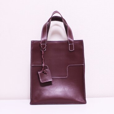 四角いバッグ/ボルドー