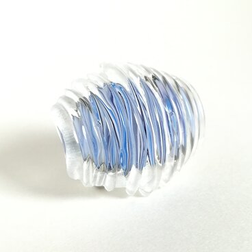 ガラスの帯留「残像」