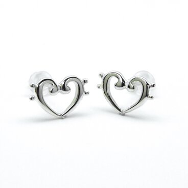 【受注制作】ヘ音記号ハートピアス