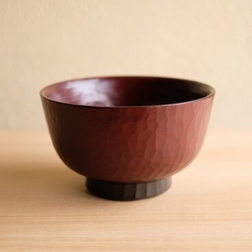 栃・手削り汁椀　（小）