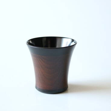 溜内黒コップ(朝顔型)