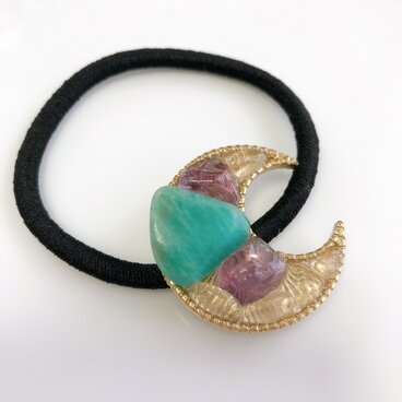 クリスタルタンブルのヘアゴム(月型) 13