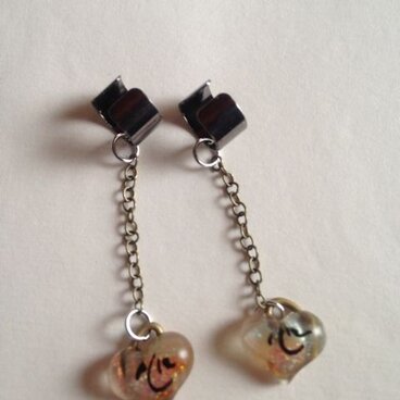 イヤリング象書「心」