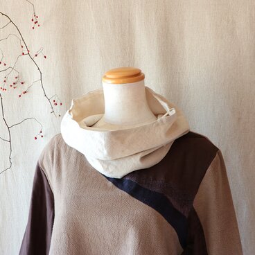 スヌードマスク(濃い生成り)