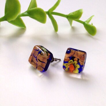 【送料無料！】【限定1個！】アシンメトリー☆ムラーノグラス(ベネチアングラス)