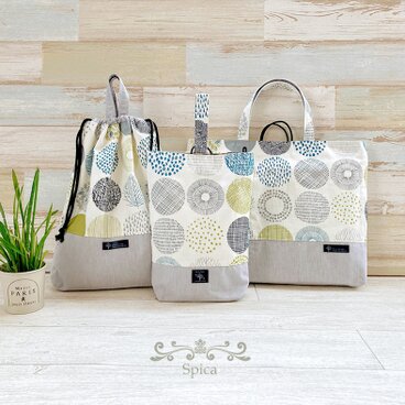 3点セット～レッスンバッグ・上履き・体操着/ボタニカル