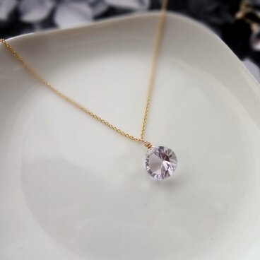 【限定数】天然石のネックレス ■ 特別な誕生石 2月 ■ ローズアメジスト