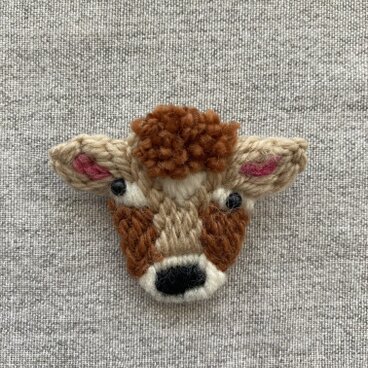 ジャージー牛＊ブローチ