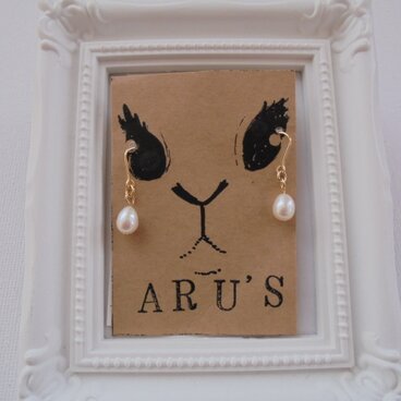 得　淡水パールのしずくピアス