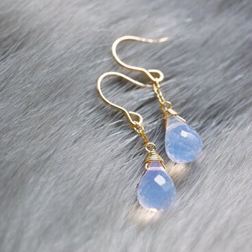 ぷっくりスコロライトゆらりtiny-bit フックピアス K14GF