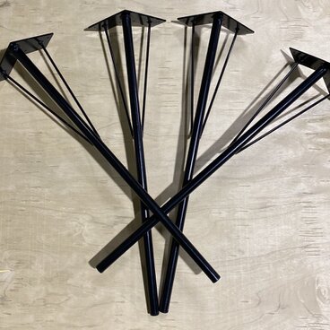 アイアンレッグ　テーブル脚　脚長700mm　パイプ径22ミリ　オリジナル用に