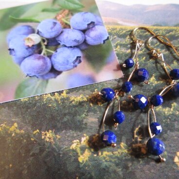 ラピスラズリ Branche 14kgf ピアス