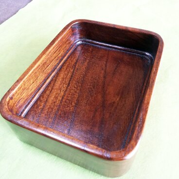 けやきの器 くり物　拭きうるし　t-11