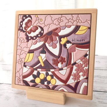 【受注生産品】★お名前入り　スペインタイルのお雛飾り※送料無料