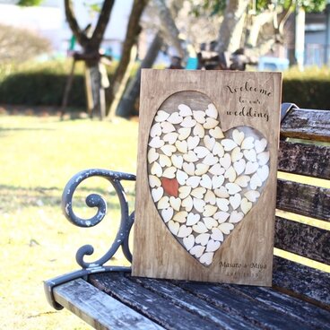 送料無料 受注製作 木製ウェルカムボード Lサイズ　ウエディングドロップス　メッセージボード オーダーメイド