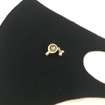 マスクチャーム(マグネット使用)〜ブラックダイヤ