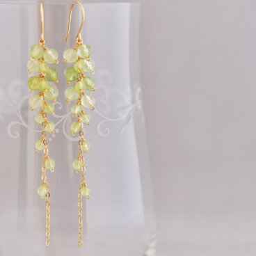 プレナイト　14kgfグラデーションピアス