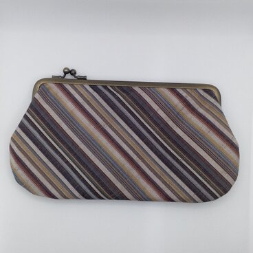 縞合い　シルク紬